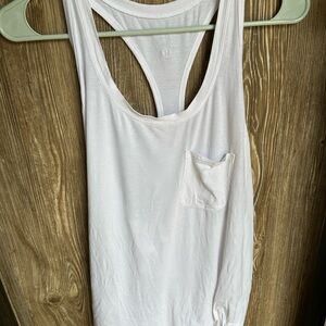 Lululemon White Racerback Tank Top